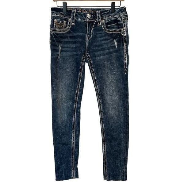 Rock Revival Arella Skinny Raw Hem Jeans Size 27