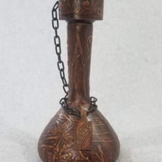 Vintage Don Quixote Spanish Decanter Tooled Leather Barware Bottle