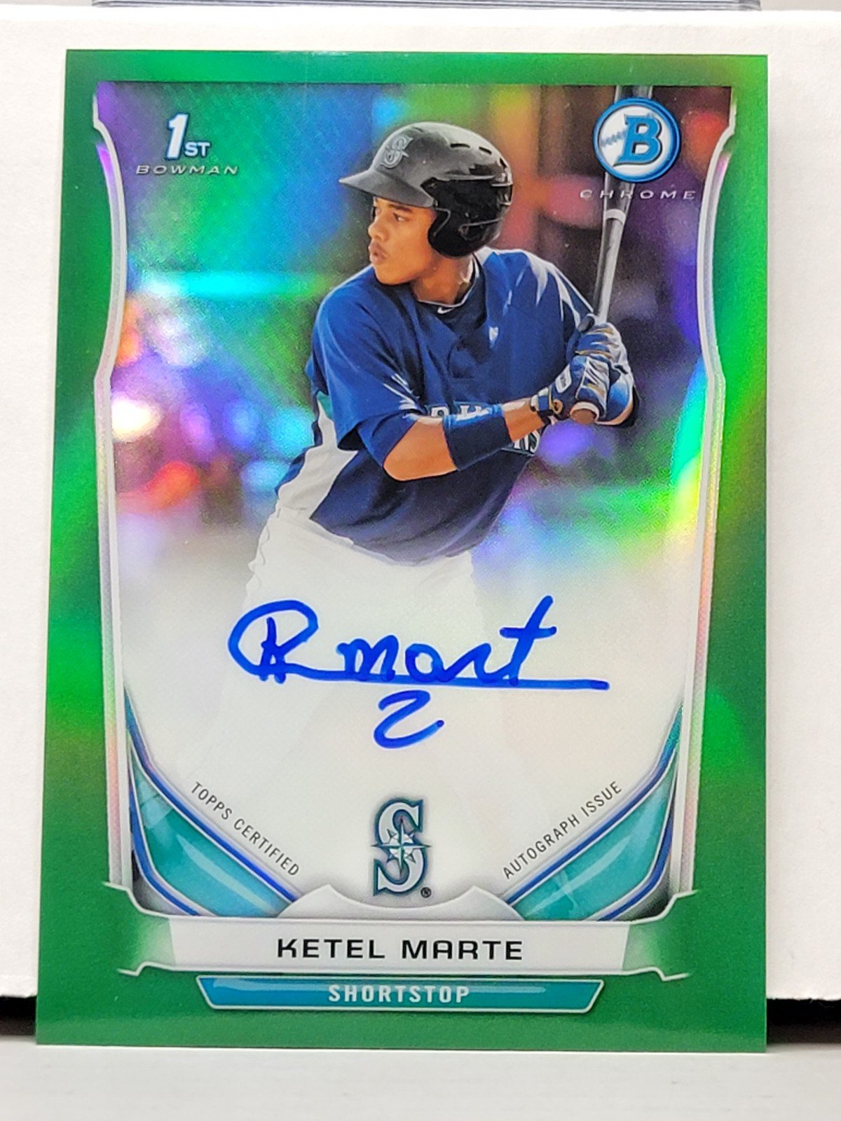 2014 Bowman Chrome Ketel Marte Green Refractor Auto /75
