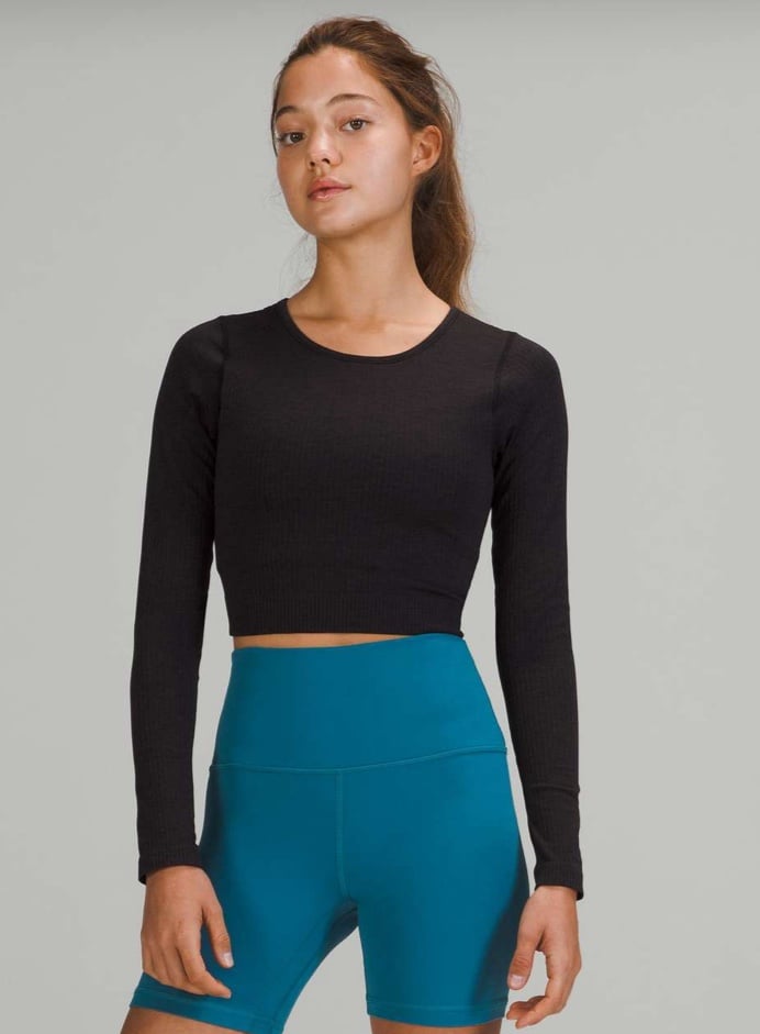 NWT Lululemon Ebb to Street Long Sleeve Shirt Black Sz 8