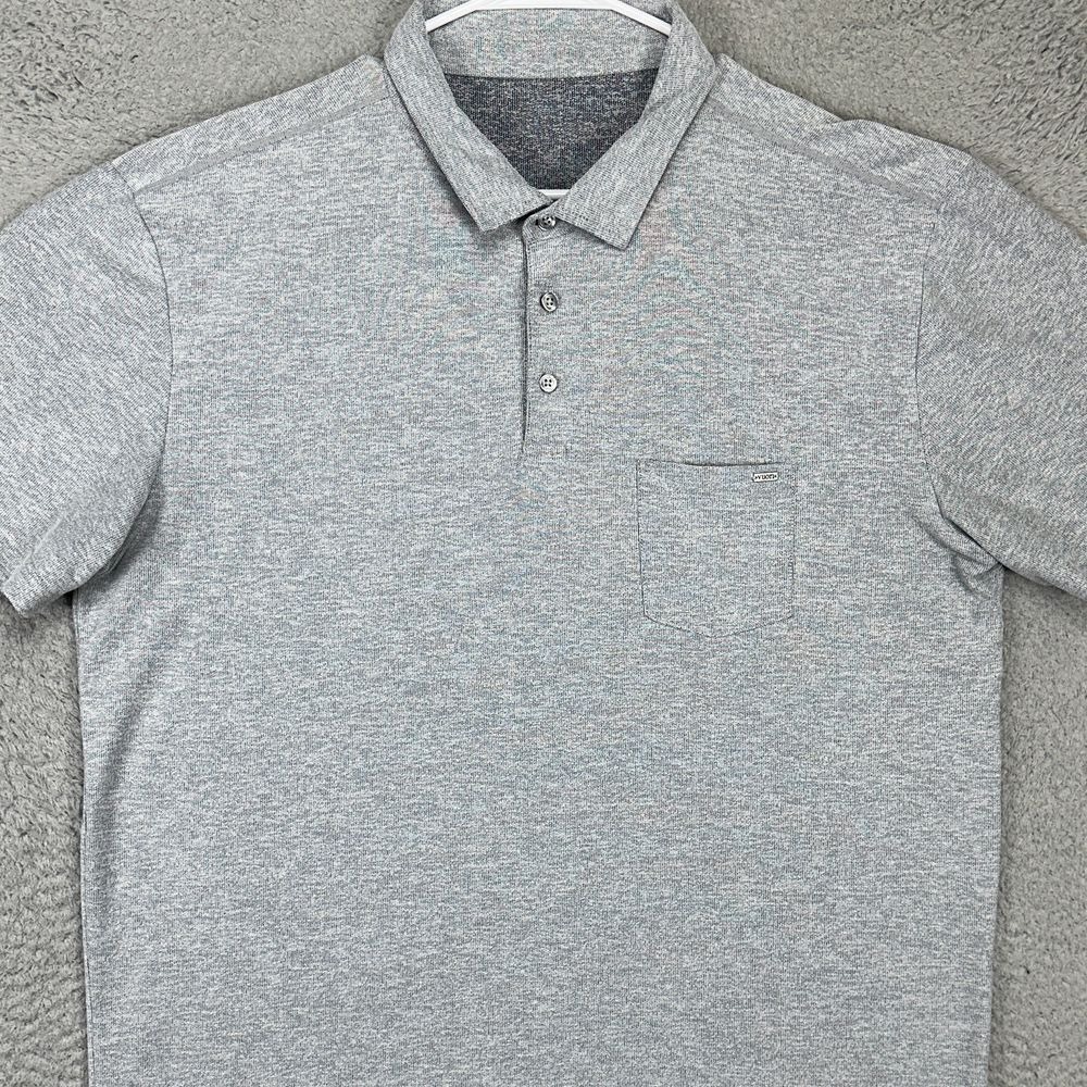 Vuori Polo Shirt Adult 2XL Grey Knit Casual Short Sleeve Pocket Logo Rugby Mens