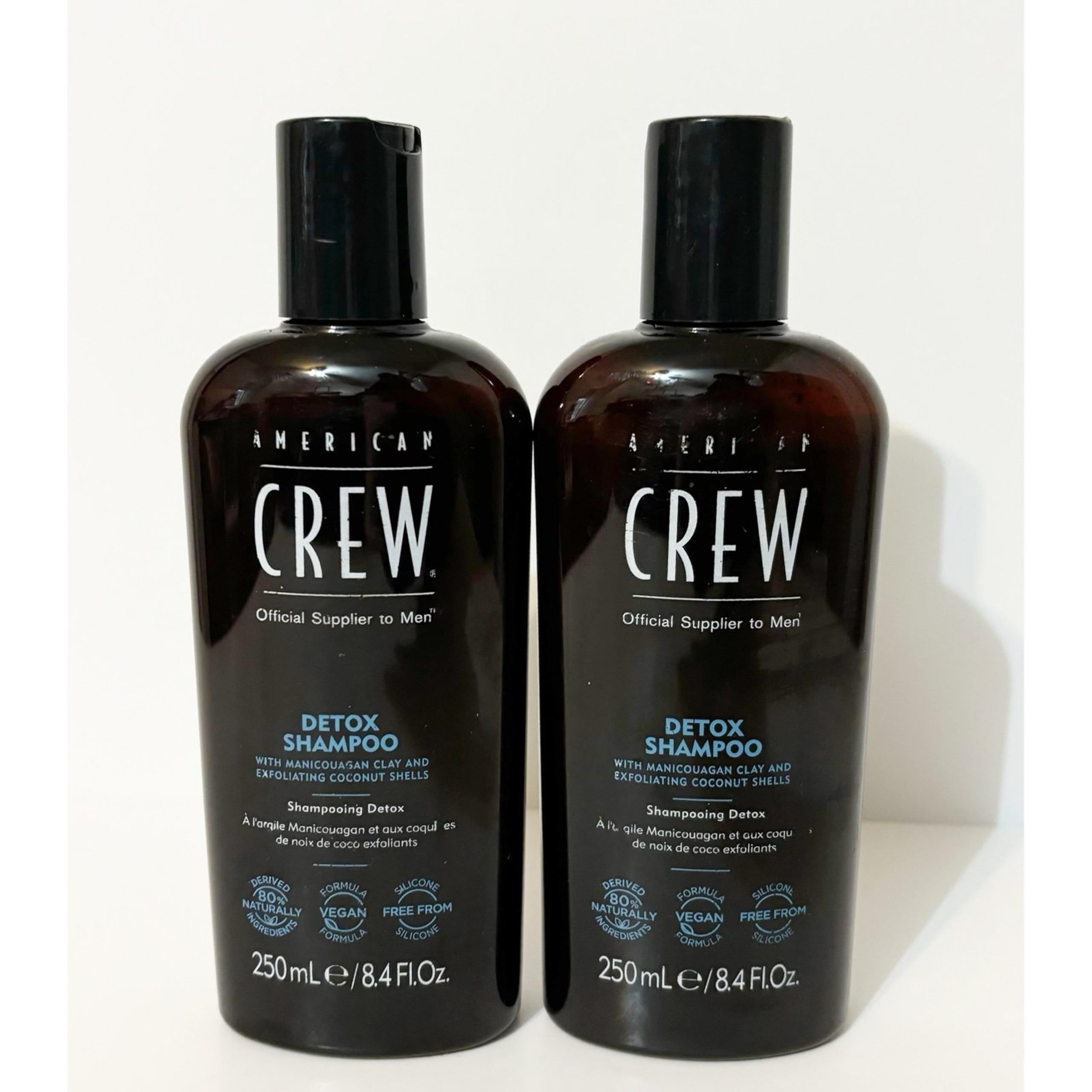 2 American Crew Detox Shampoo for Men, Naturally Derived, Vegan Formula, NEW