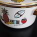Rare MCM Georges Briard Enameled Pot with Lid w Pineapple Ambrosia Print