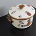 Rare MCM Georges Briard Enameled Pot with Lid w Pineapple Ambrosia Print