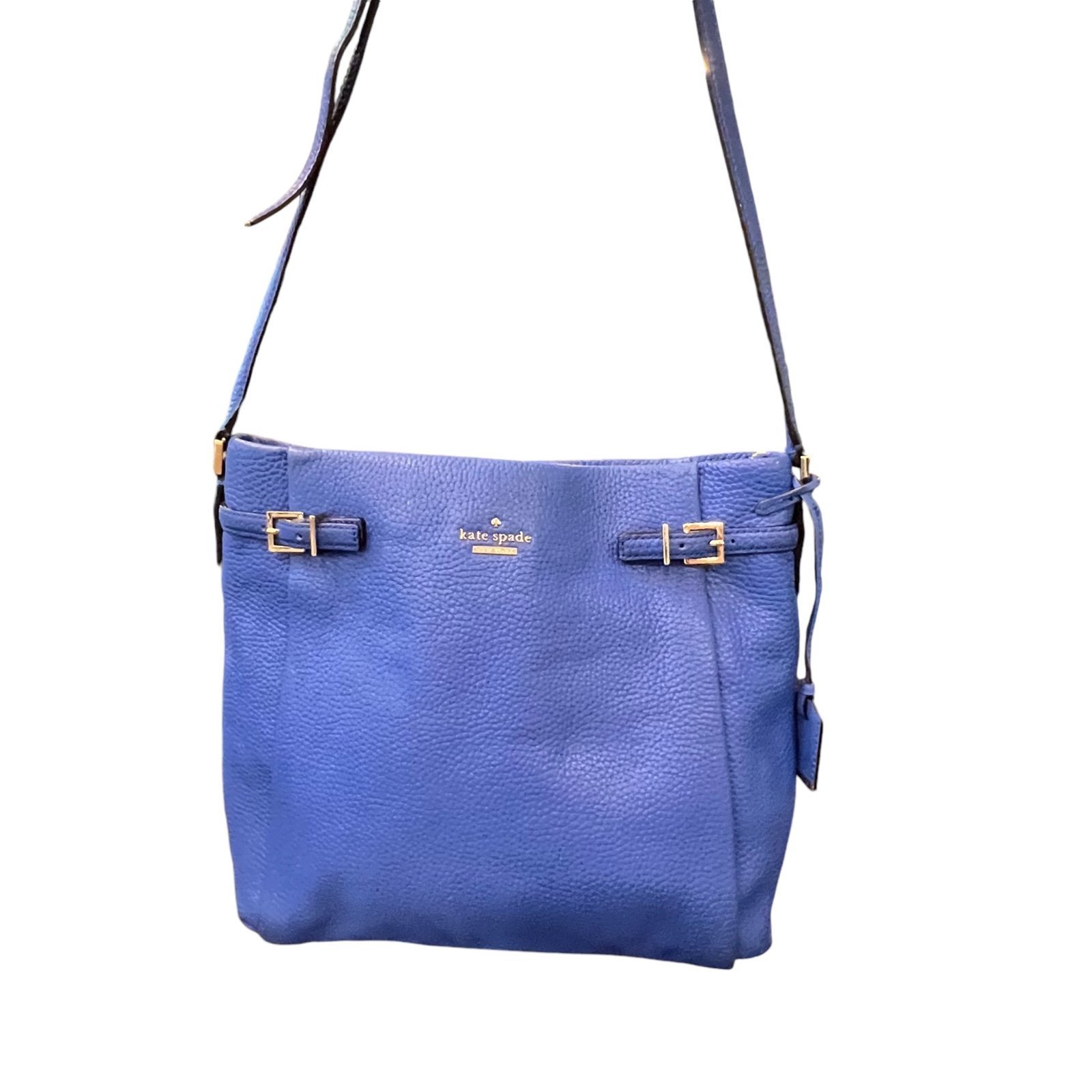 Kate Spade Holden Street Brandy Blue Pebbled Leather Crossbody Shoulder Bag