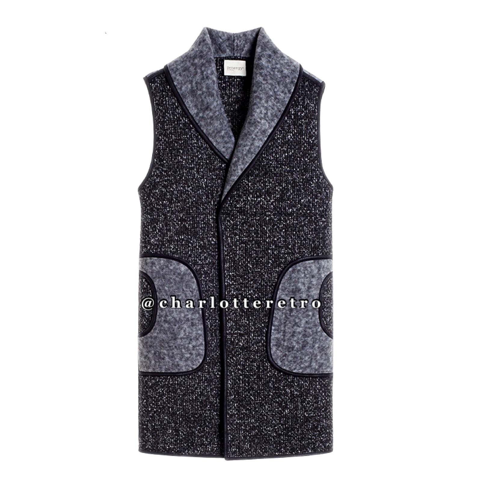 NWOT • Chico’s Zenergy Vienna Fabric-Mix Vest • Made in USA