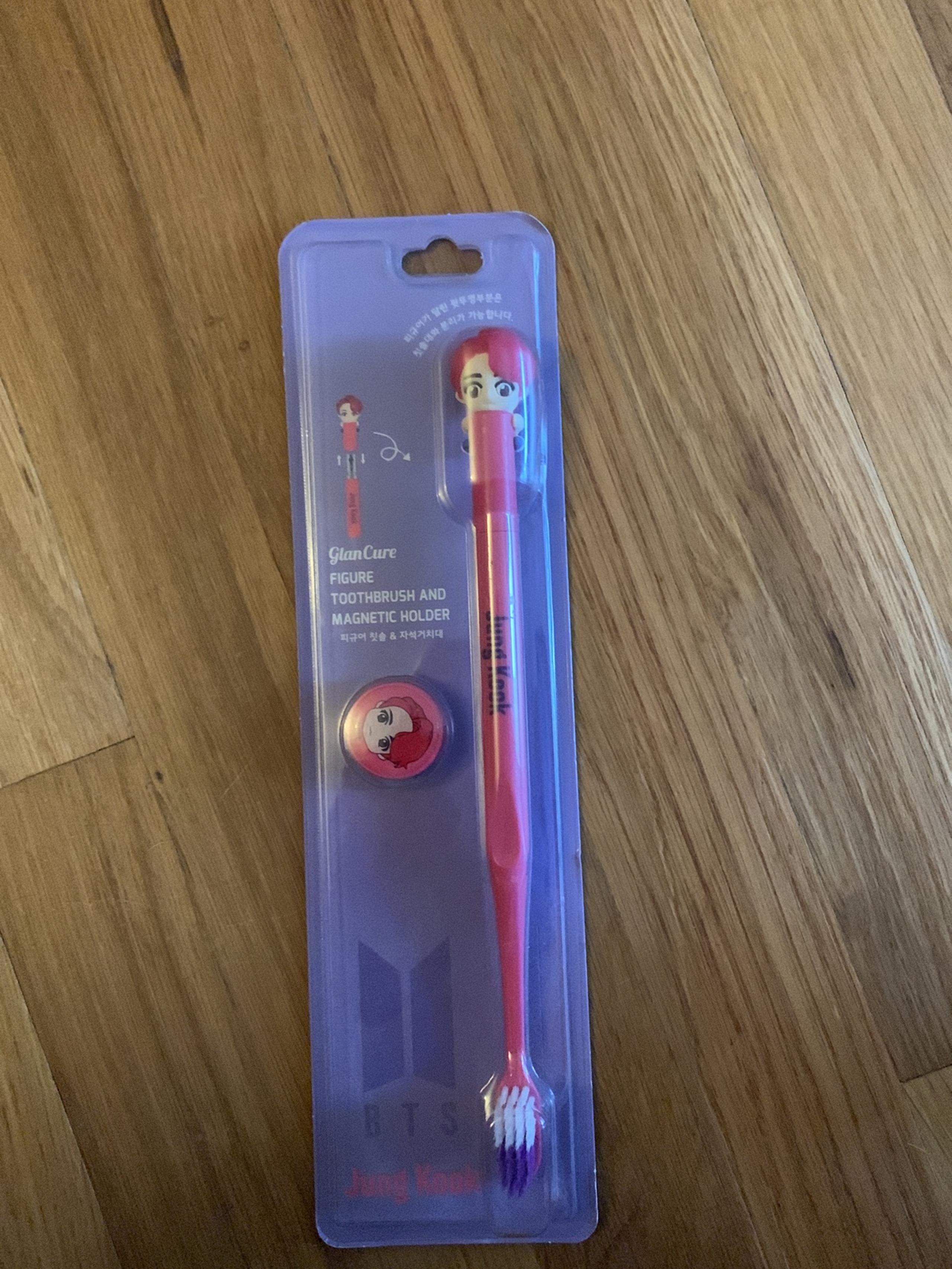 BTS Tiny Tan Toothbrush W/ Magnetic Holder JK