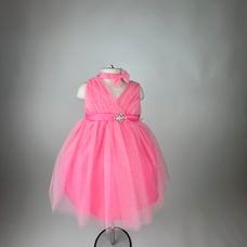 Hot pink girls party dress sz 12 months