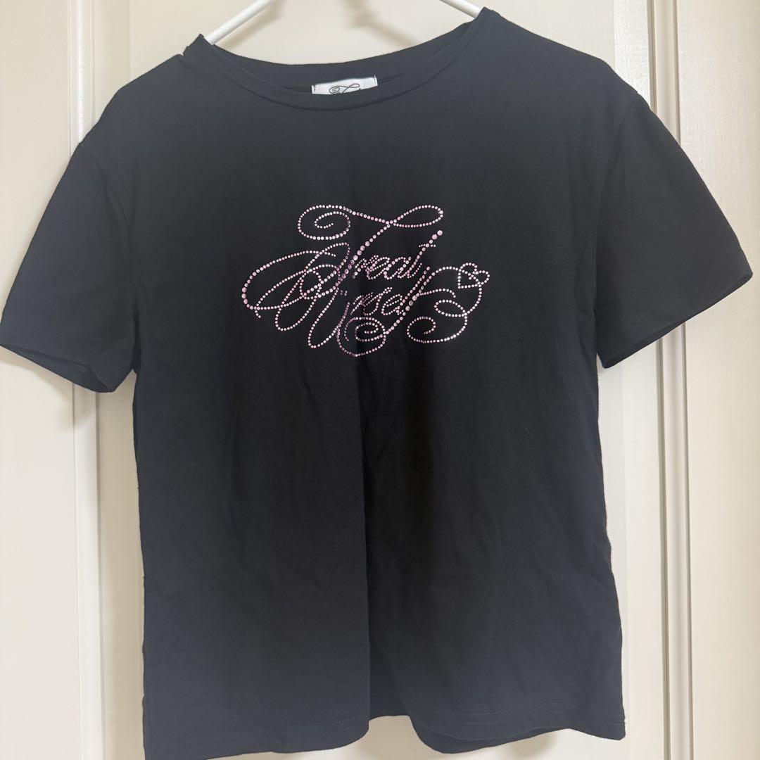 新品未開封 Treat Girl's rhinestone T-shirts Treat Girl's Rhinestone T-shirts (Black)