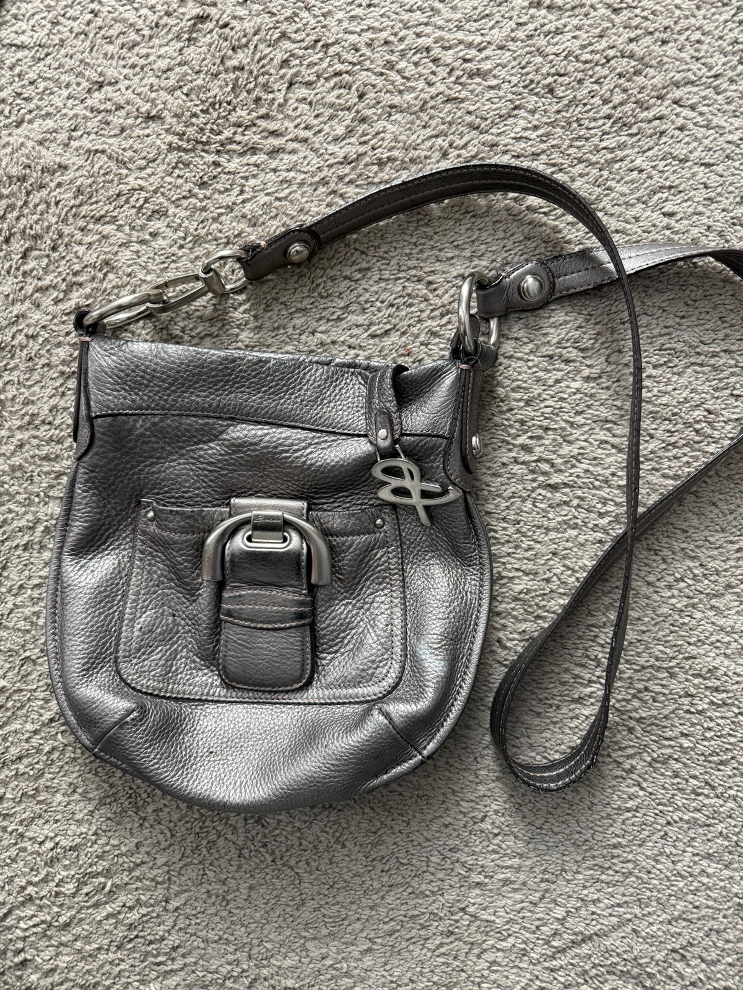 Silver B. Makowsky leather crossbody.