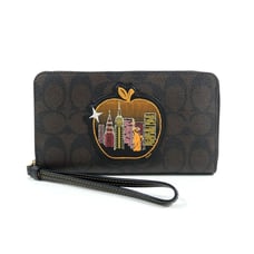Coach Signature Souvenir Skyline Apple Dempsey Large Phone Wallet NWT C6886
