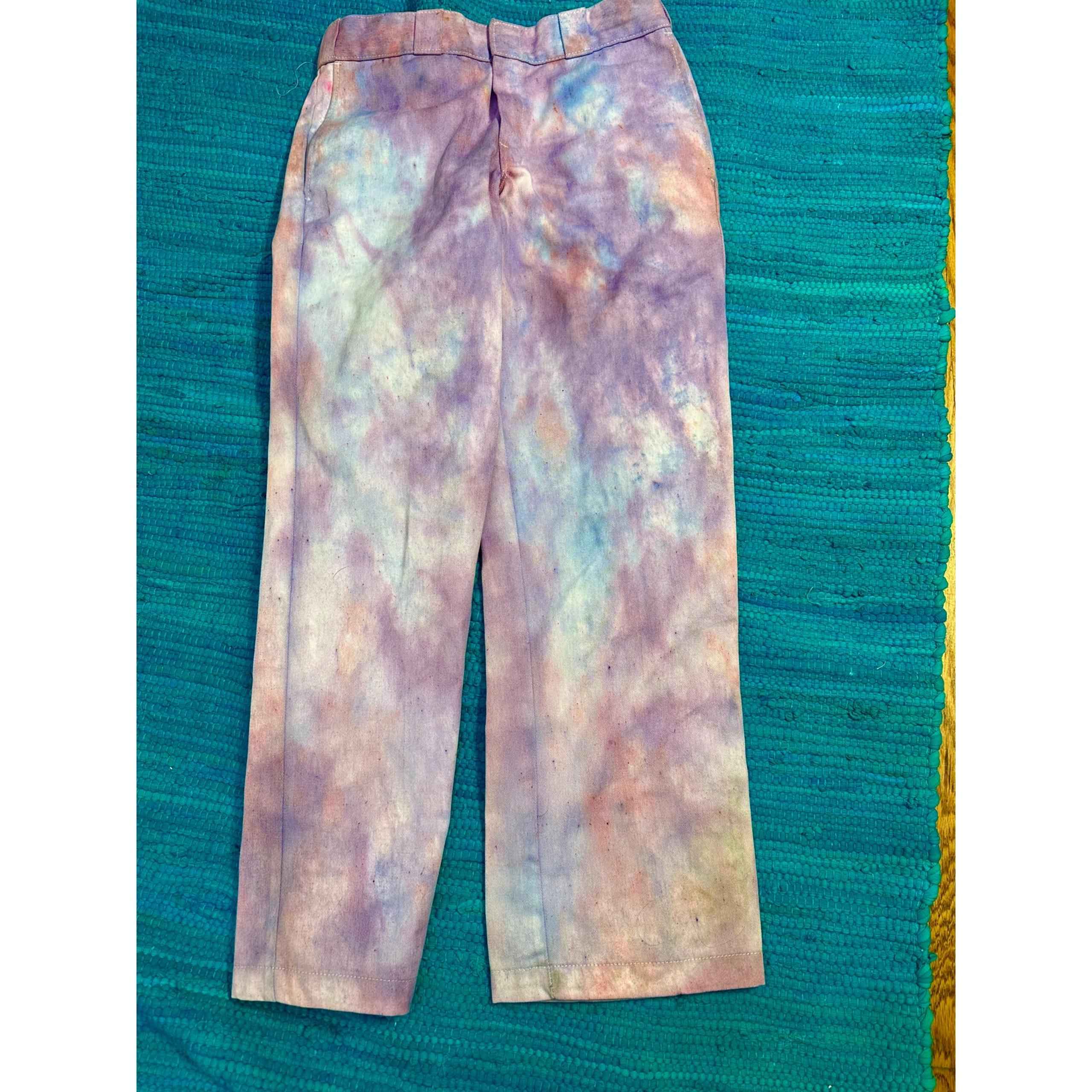 NEW DICKIES LAVENDER COMBO TIE DYE 874 ORIGINAL FIT PANTS W/TATTOO 29