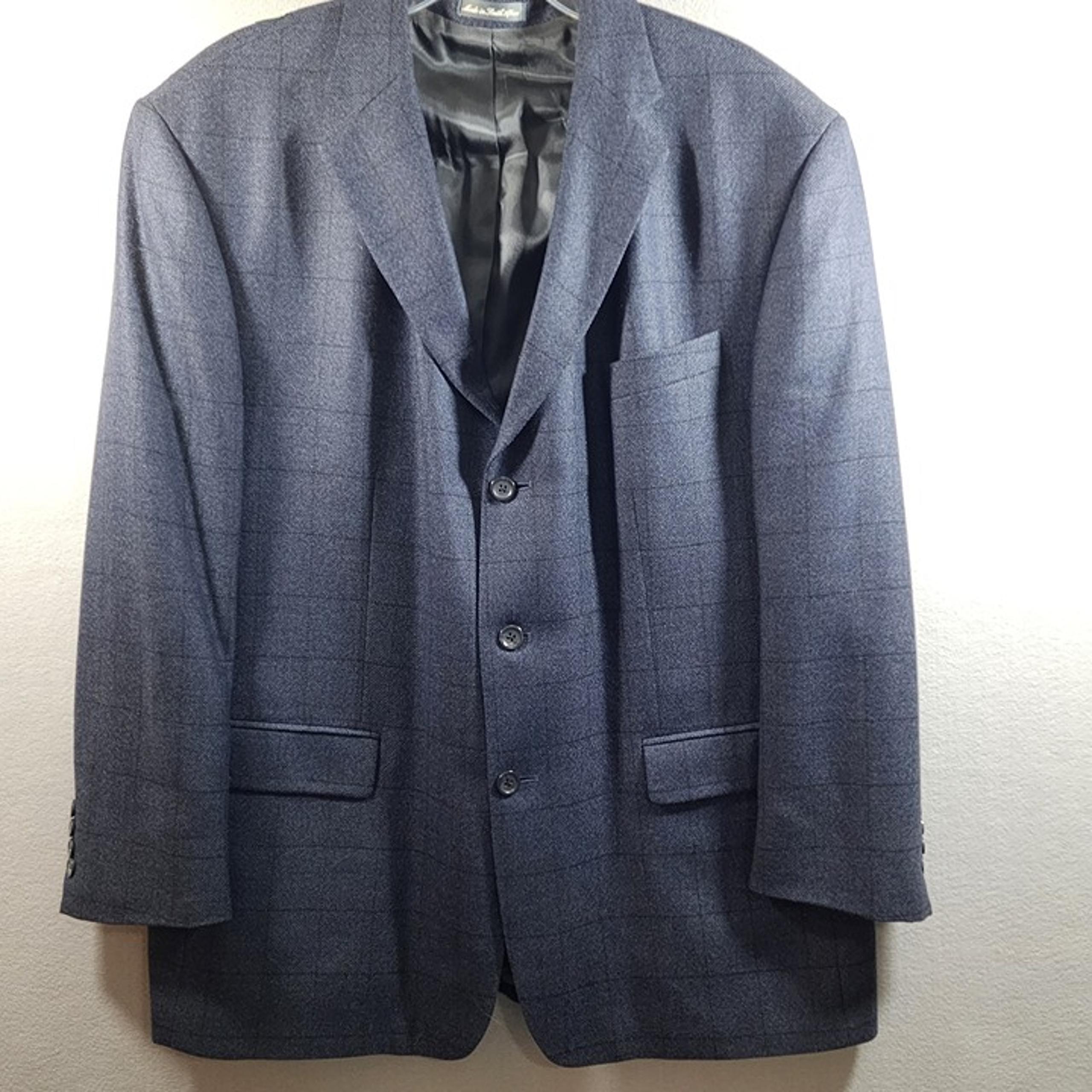 Mens Sports Coat Dinner Dress Jacket Blazer Plaid Button Front - Oscar de la Renta