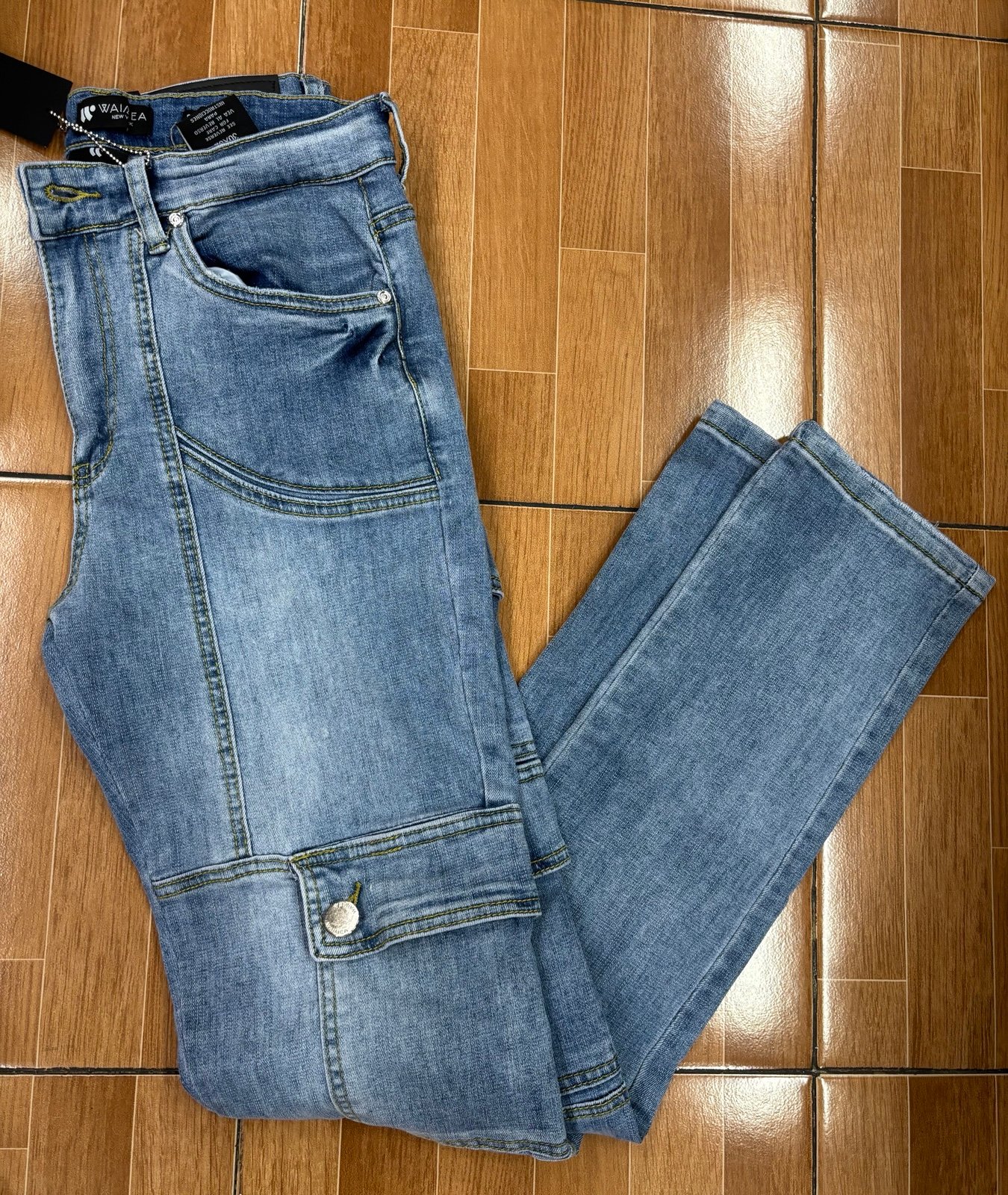 Size 30 Waimea Blue Cargo Denim Jeans