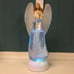 10.5 Color Changing LED Light Up Glitter Swirling Angel Holding Star