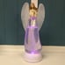 10.5 Color Changing LED Light Up Glitter Swirling Angel Holding Star