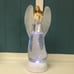 10.5 Color Changing LED Light Up Glitter Swirling Angel Holding Star