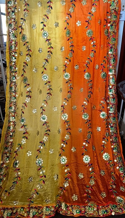 Silk Gota dupatta