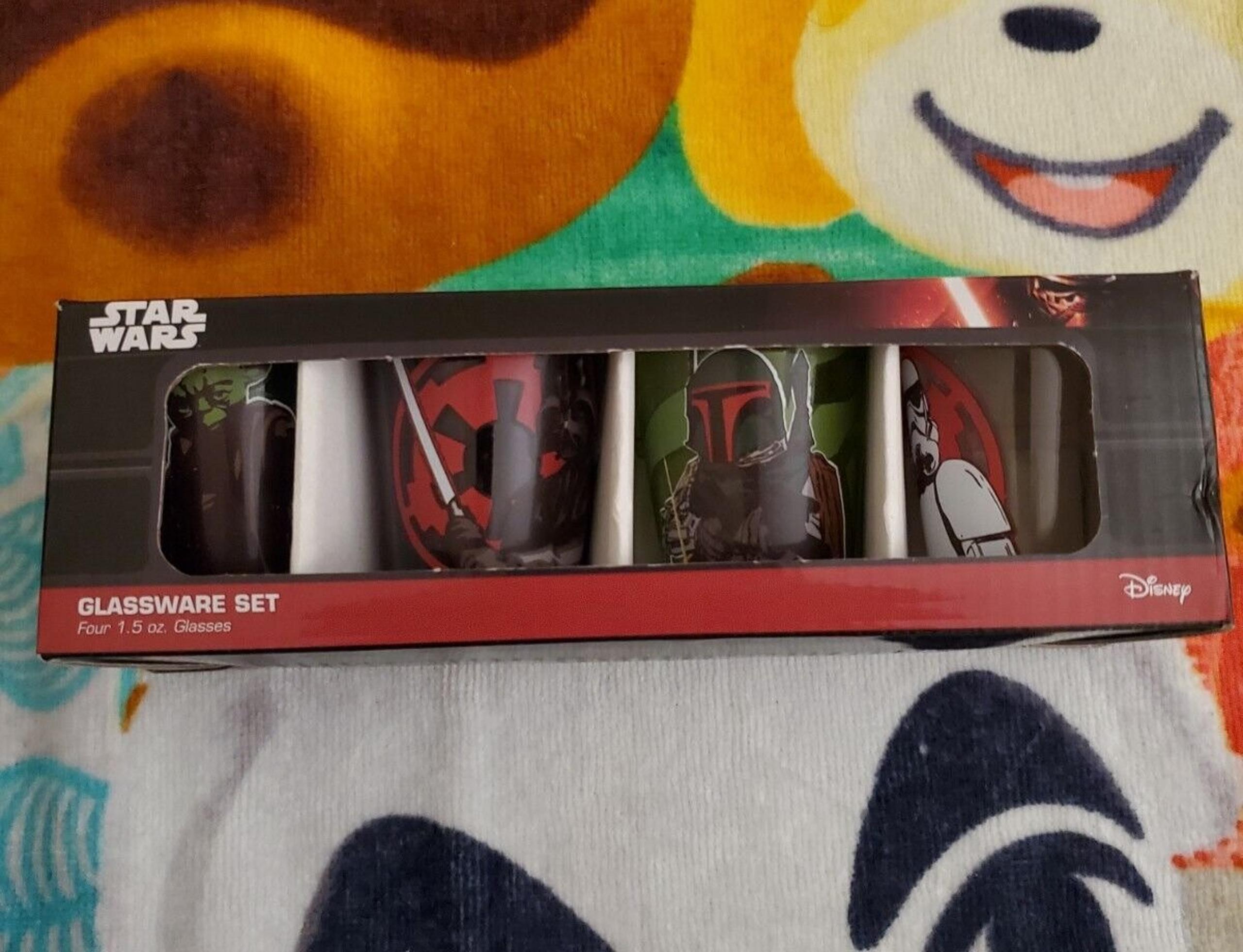 *Free Shipping* New Star Wars 1.5 oz Glassware Set of 4 Shot Glasses