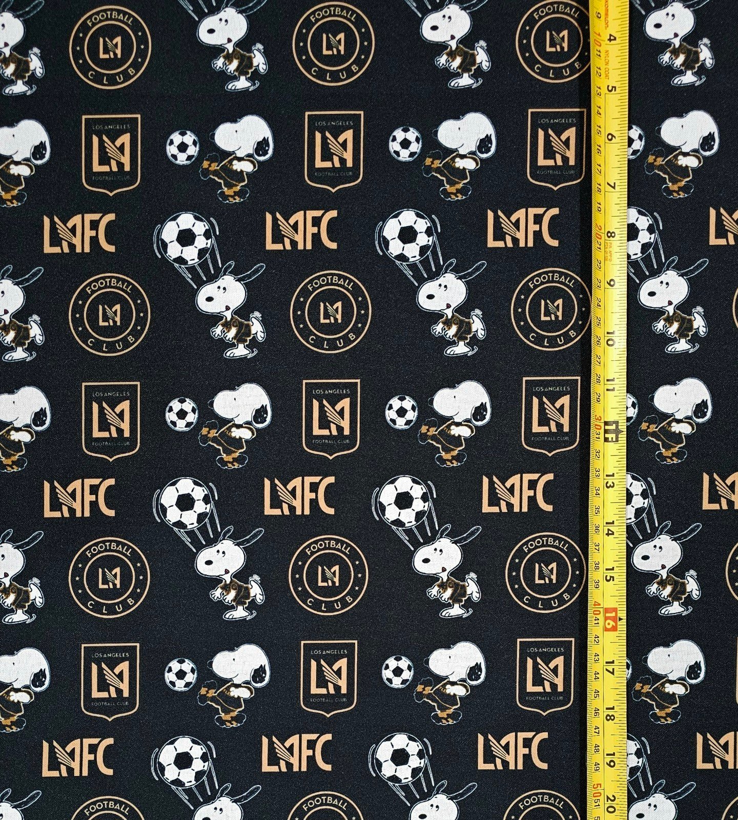 SN00PY LAFC BLACK FABRIC 1 YARD