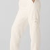 ALO YOGA Sweatpants Sherpa Jogger Logo High Waist Cream Pockets