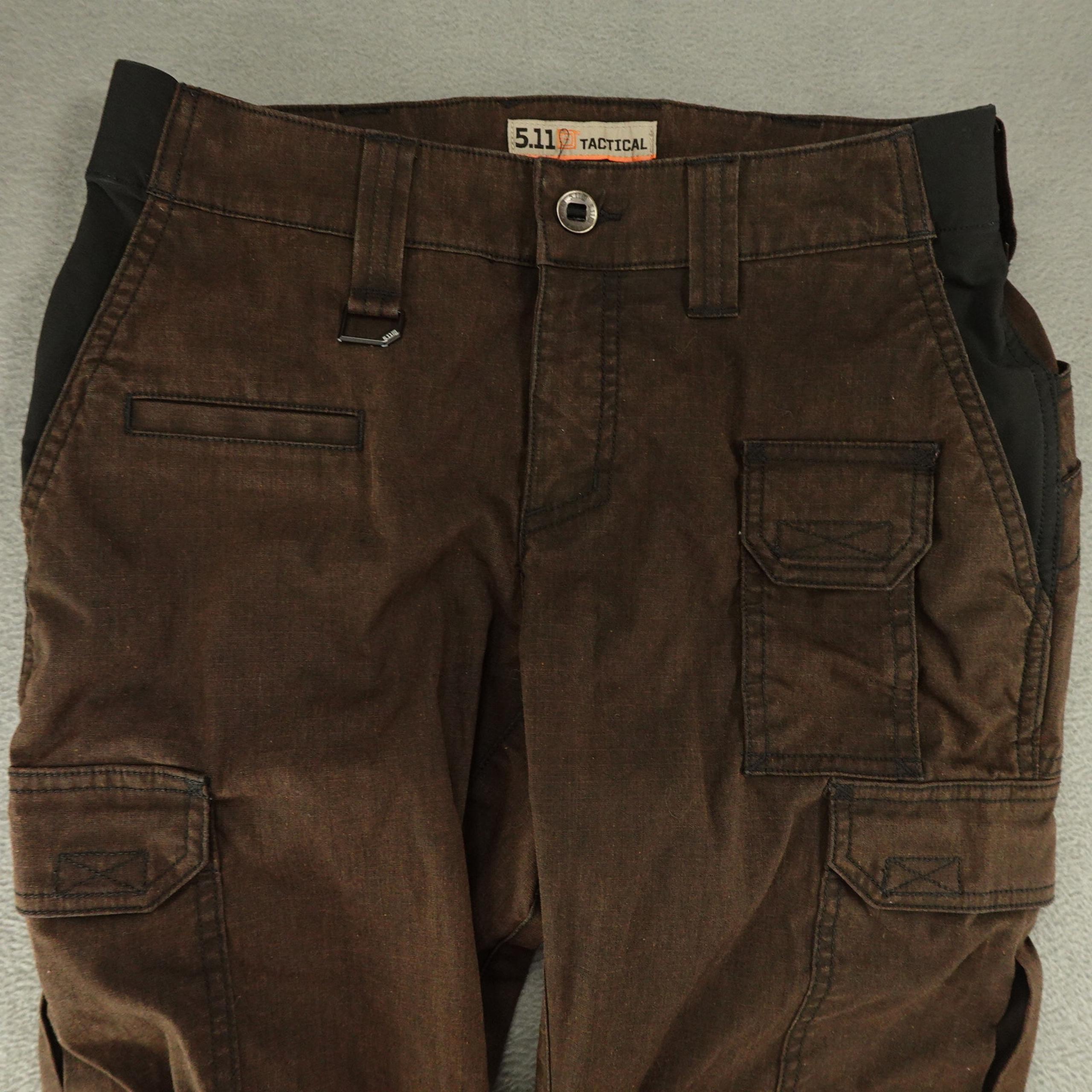 5.11 Tactical Pants Womens 2 Ripstop Dark Brown Style 64445 Stretch Performance