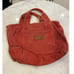 RARE L.L. Bean Signature Salt Wash Boat & Tote Canvas Bag Red Summer