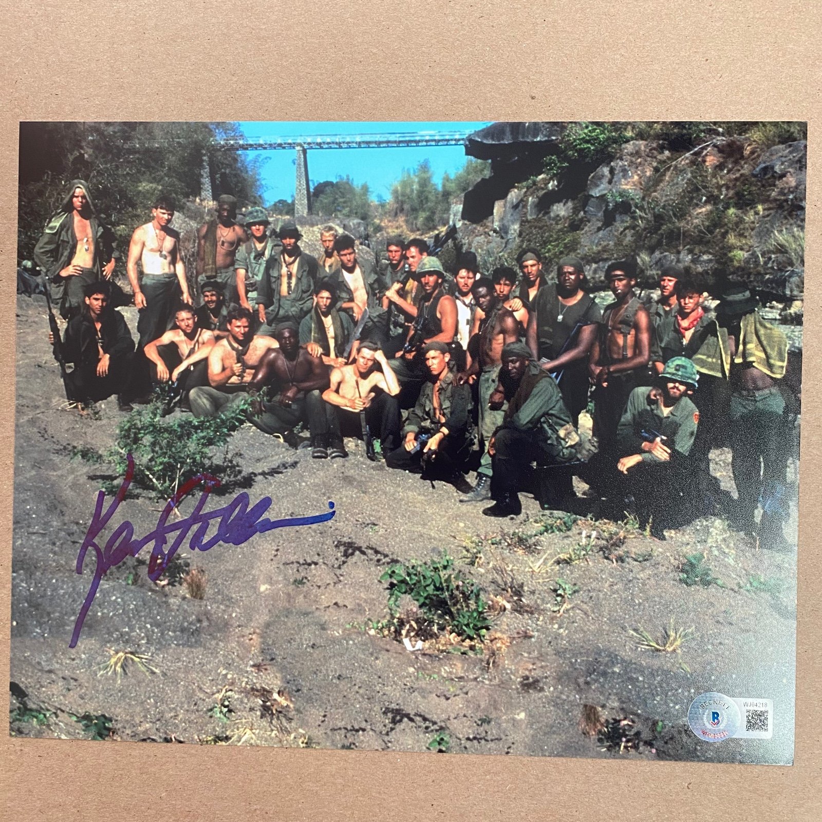 Kevin Dillon signed platoon photo