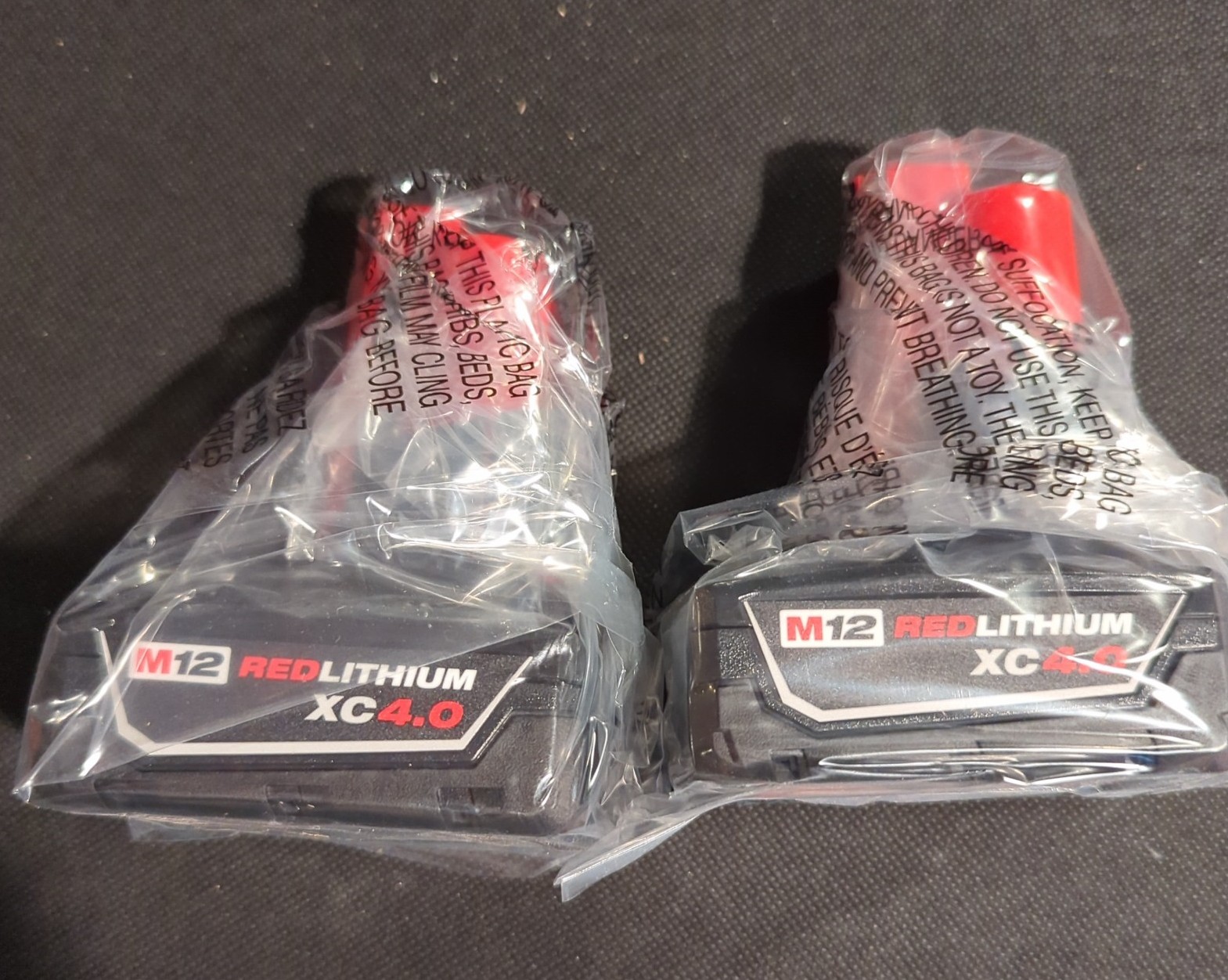 (2) Milwaukee M12 XC4.0 Batteries