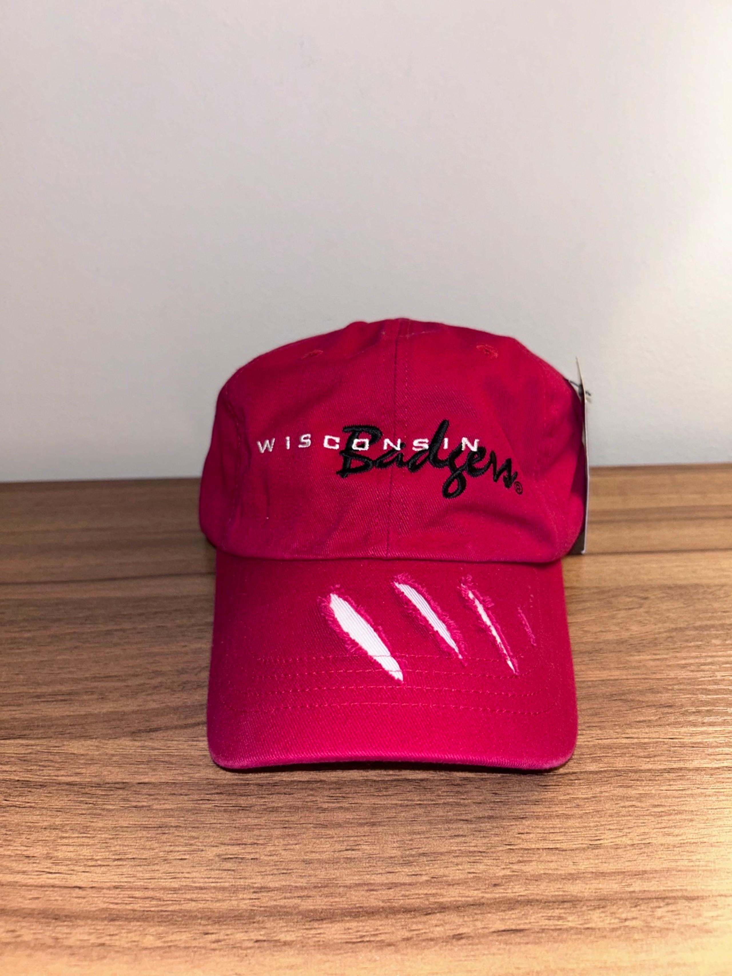 Vintage Wisconsin Badgers Gear for sports claw marks Sample Adjustable hat