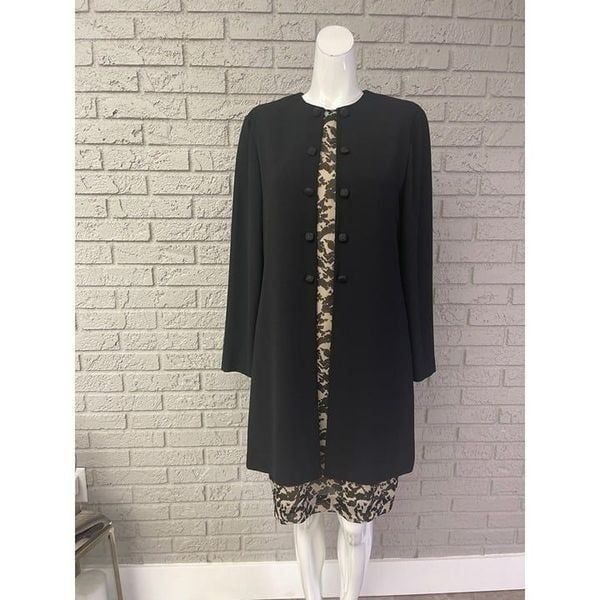 Evan Picone Long Sleeve Overlay Sheath Dress Size 8