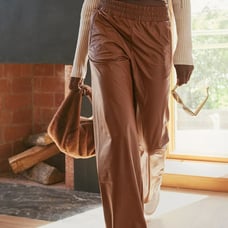 NWT OFFLINE By Aerie Real Luxe Faux Leather Wide Leg Pant, size medium