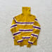 J. Crew Yellow and Purple Striped Turtleneck Wool Sweater