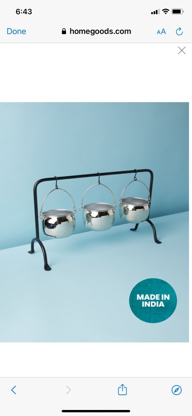 4pc Metal cauldron Centerpiece