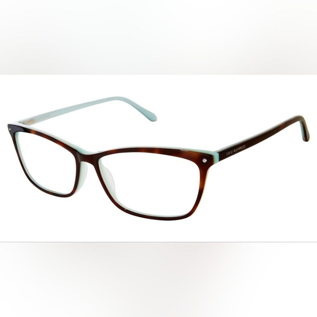 LULU Guinness L216 TOR glasses Frames Tortoise /Teal
