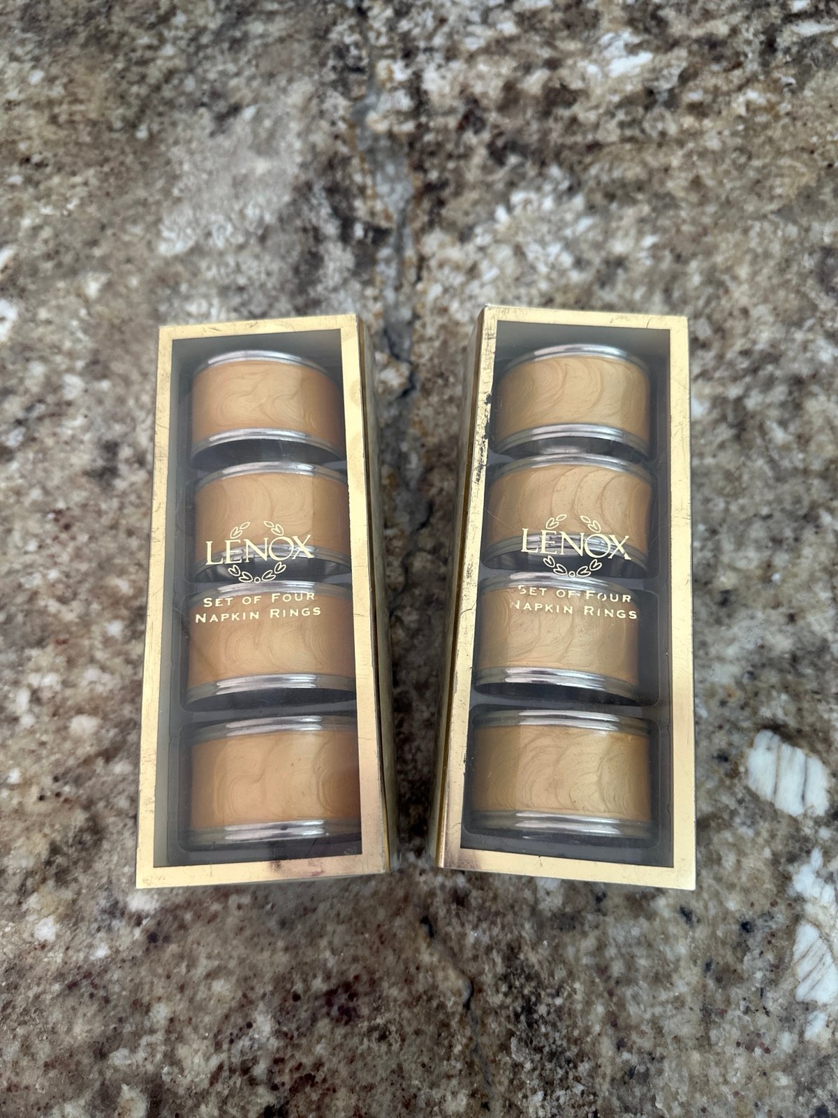 Lenox gold colored napkin rings
