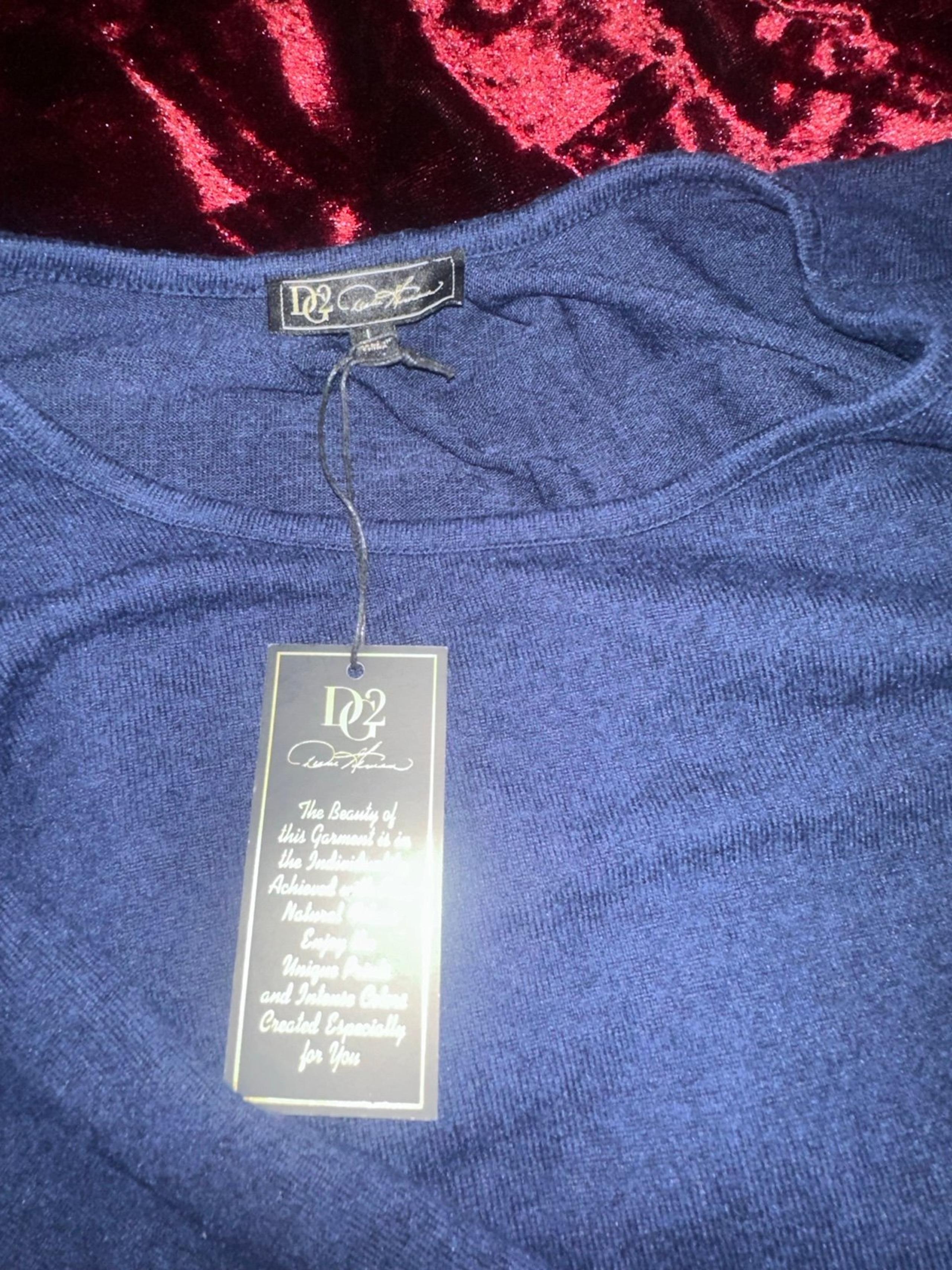 New diane Gilman blue sweater size large