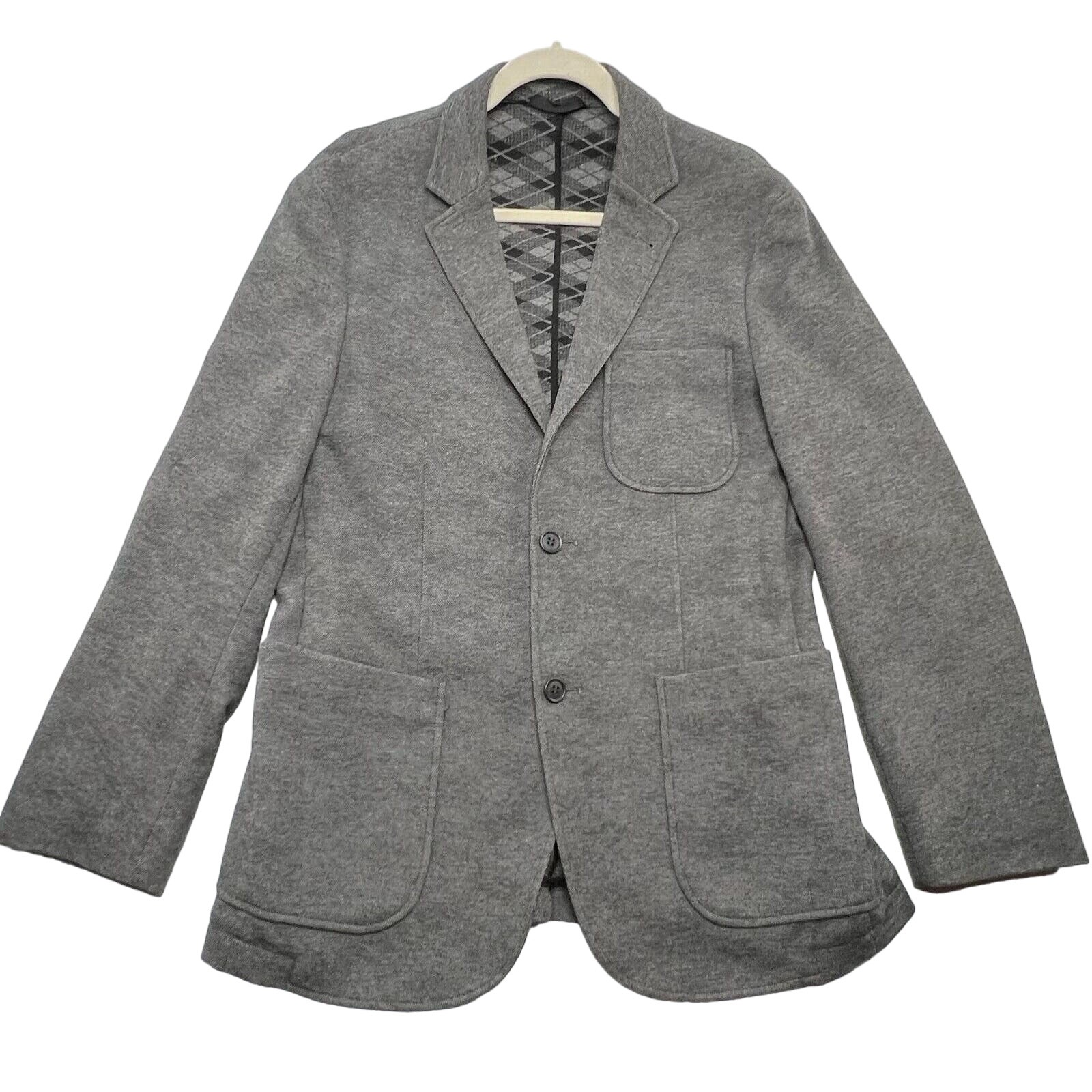 James Campbell Men's Soft Jacket Sport Coat Gray Soft Professor Small Grey sz S
