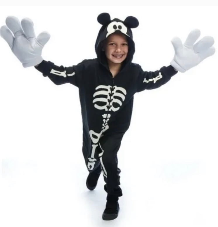Disney Store Mickey Mouse Skeleton costume boy size 4
