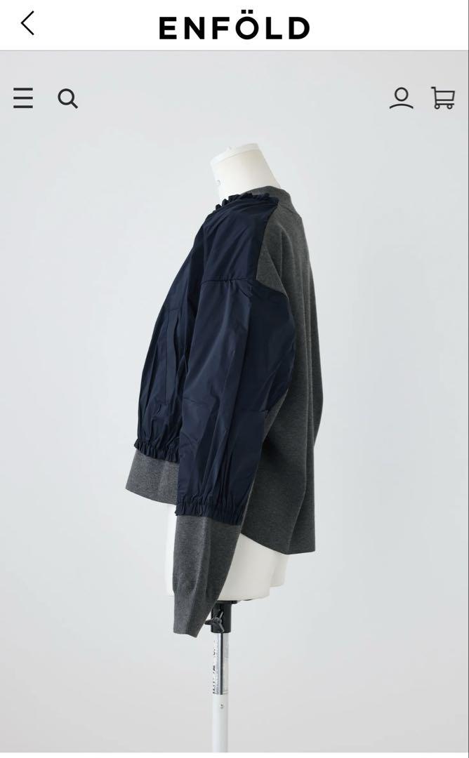 ENFOLD KNIT×TAFFETA BLOUSON 38