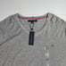 Tommy Hilfiger Sweater Men's 2XL XXL Gray Pull Over 100% Cotton V Neck