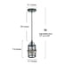 LNC Faux-Wood and Black Rustic Farmhouse Industrial Mini Pendant Cage Light