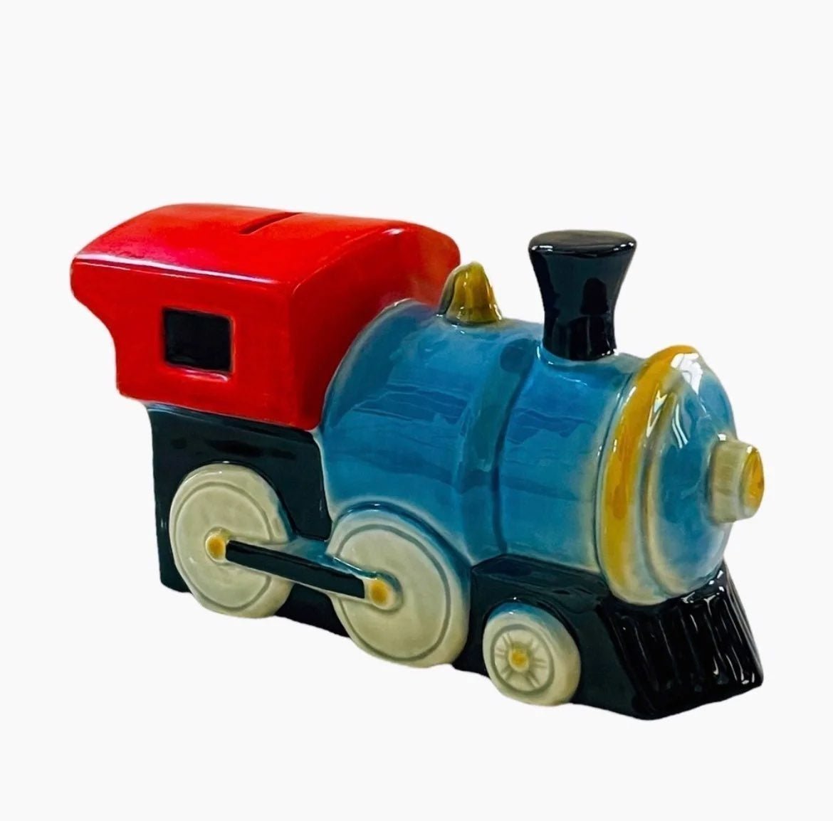 Rare! Vintage GOEBEL Train Engine Ceramic Piggy Coin Bank Figurine W Germany