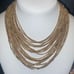 Classic Pegasus Coro Multi-strand Gold Tone Chain Necklace