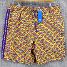 Adidas Monogram Swimming Shorts Mens 2XL Multicolor All Over Print Lined NWT