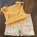 Anthropologie Creamsicle Ruffle Hem w/Ties Crotchet Halter Top *SAMPLE SALE* S