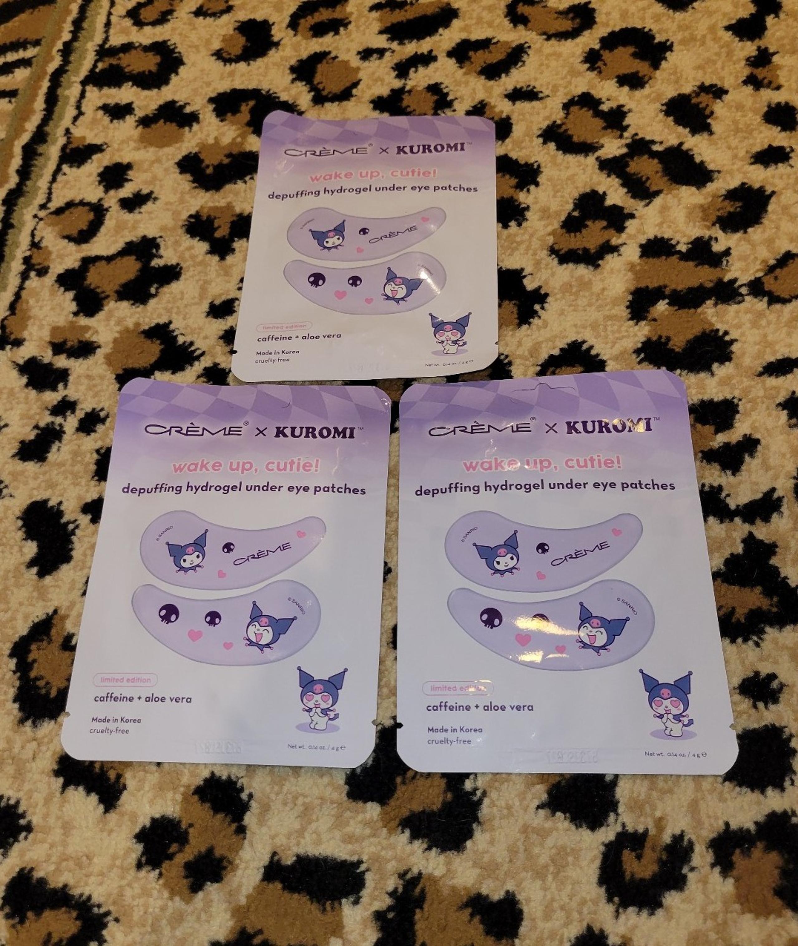 The Creme Shop x Limited Edition Kuromi Wake Up Cutie Under Eye Patches 3ct NEW