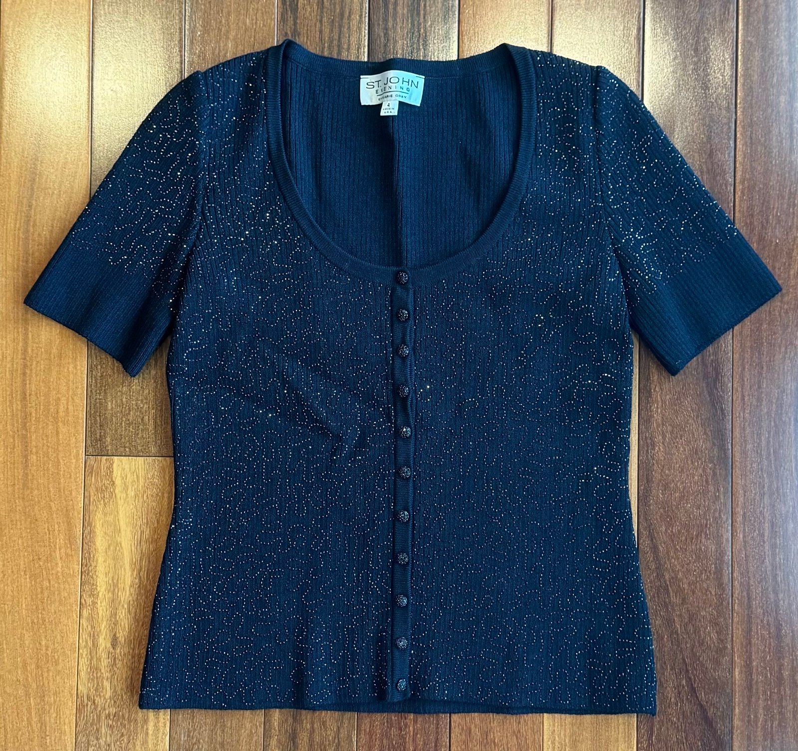 St. John Evening button down sweater size 4 New