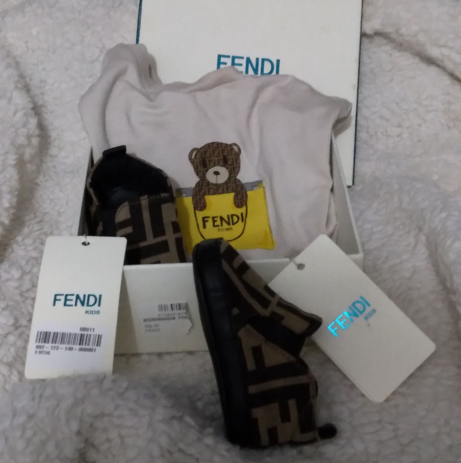 Authentic Fendi Tshirt and loafers
