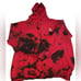 JEFFREE STAR Unicorn Blood Tie Dye Hoodie Sweatshirt Red Black Women's 2XL